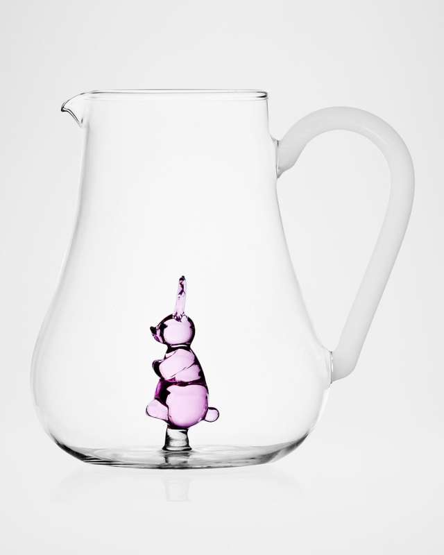 Animal Farm Pink Rabbit Pitcher, 50.7 oz.